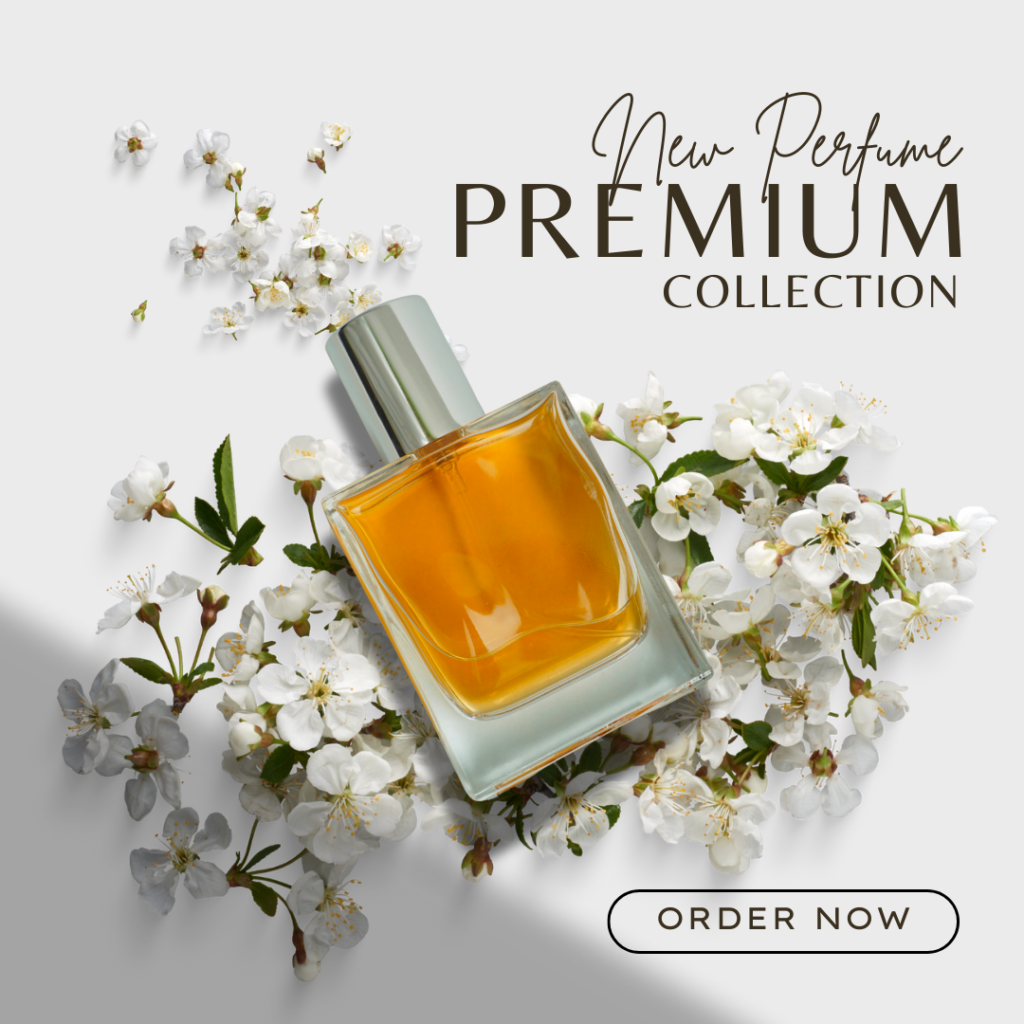 gray brown minimalist new perfume premium collection sale instagram post